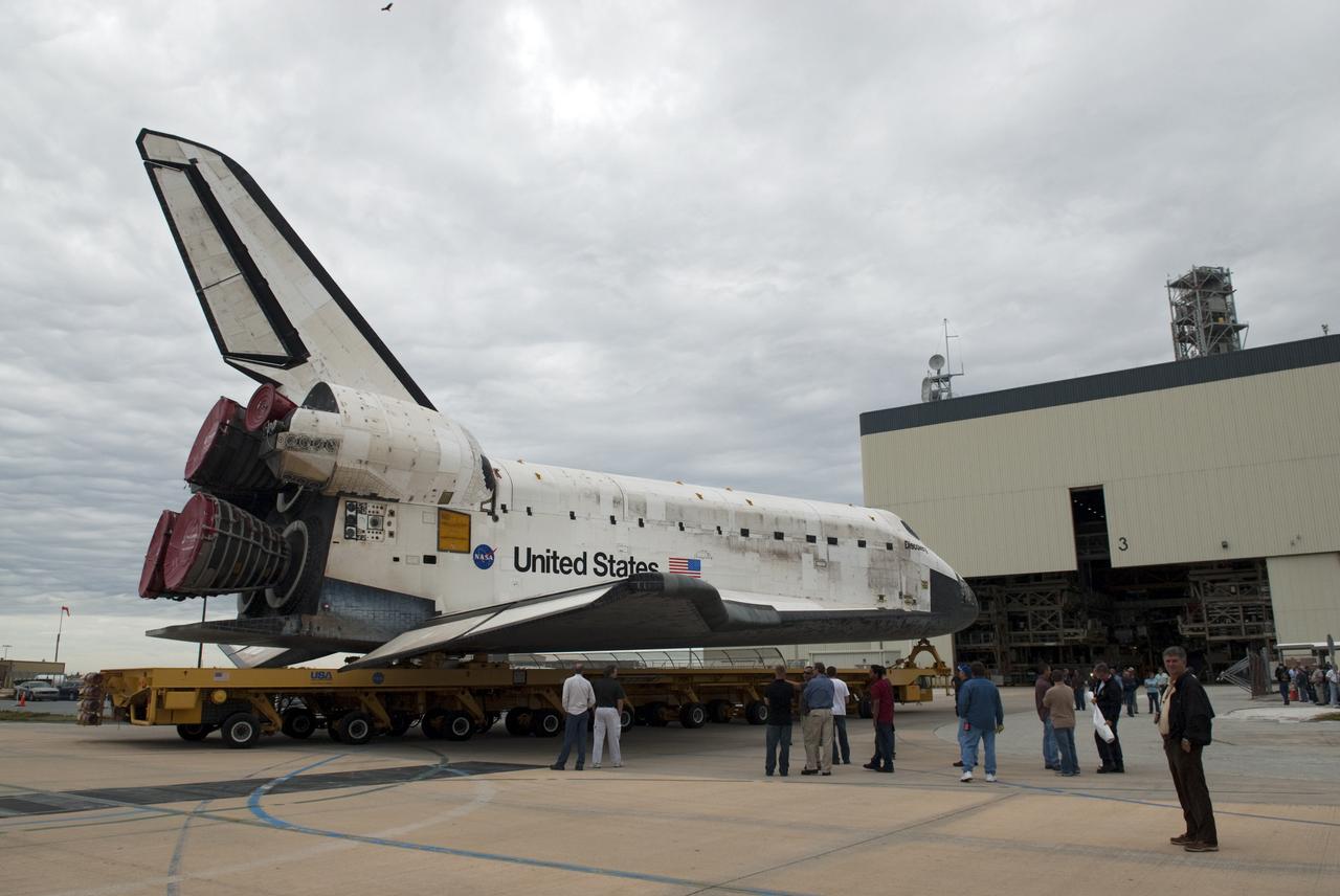 STS-131 DISCOVERY ROLLOVER FROM OPF-3 TO VAB