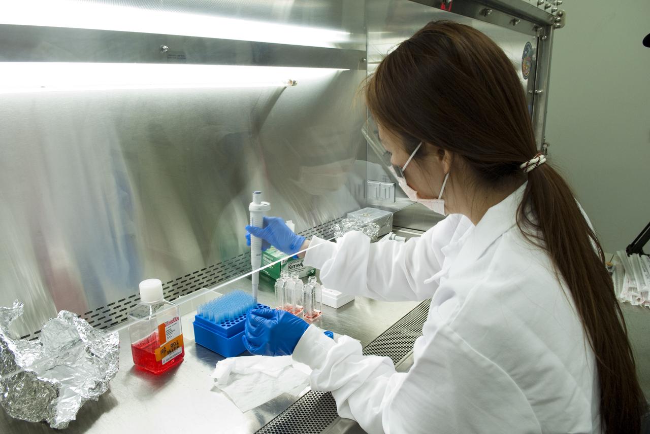 STS-131 JAXA SKELETAL MUSCLE CELLS GROWTH FACTORS IN SPACE EXPERIMENT - FLIGHT PREPS