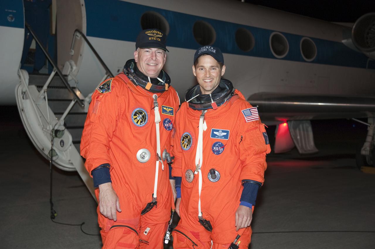 STS-131 LAUNCH L-3 SUITED STA'S