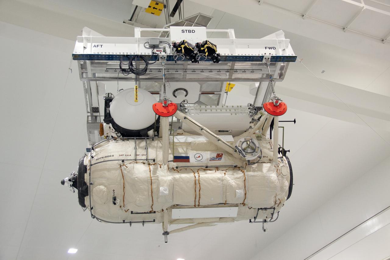 STS-132 MINI RESEARCH MODULE-1 INSTALL TO CANISTER