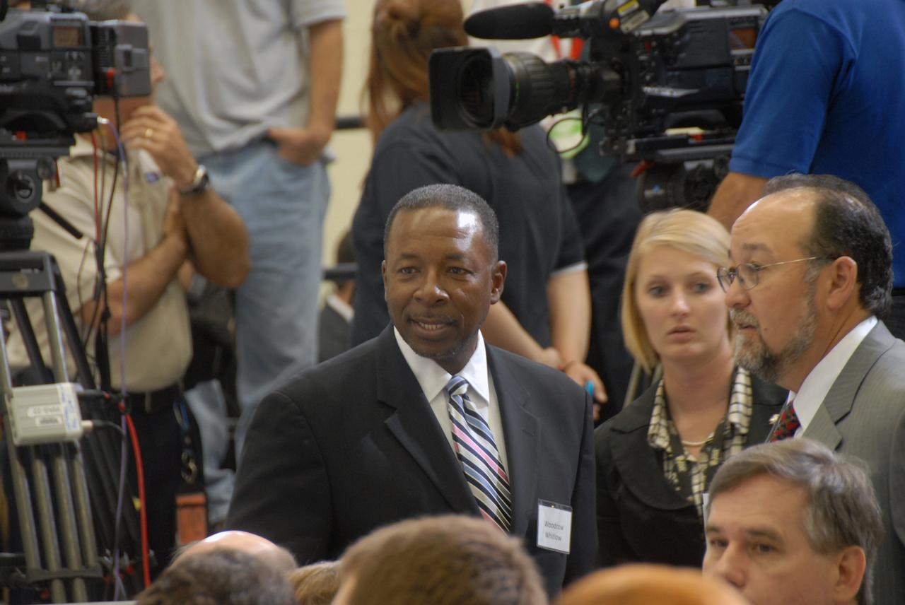CAPE CANAVERAL, Fla. - In the Operations and Checkout Building at NASA's Kennedy Space Center in Florida, Dr. Woodrow Whitlow Jr., associate administrator for Mission Support, NASA Headquarters, participates in the Conference on the American Space Program for the 21st Century.  President Barack Obama opened the Conference on the American Space Program for the 21st Century with remarks on the new course his administration is charting for NASA and the future of U.S. leadership in human spaceflight. Photo credit: NASA_Jim Grossmann