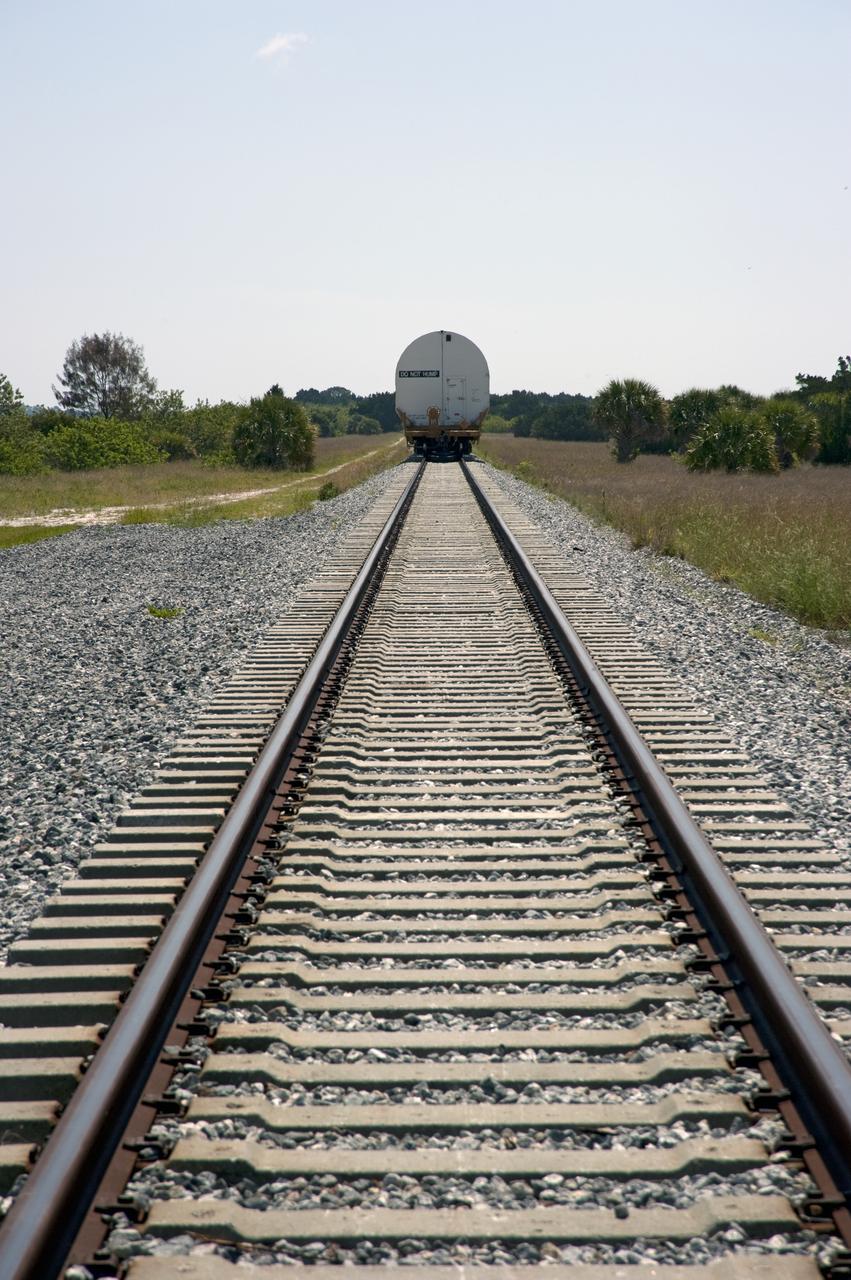 STS-335 LAUNCH ON NEED - LAST SRB SEGMENTS ARRIVAL - DRAW BRIDGE OVER BANANA RIVER