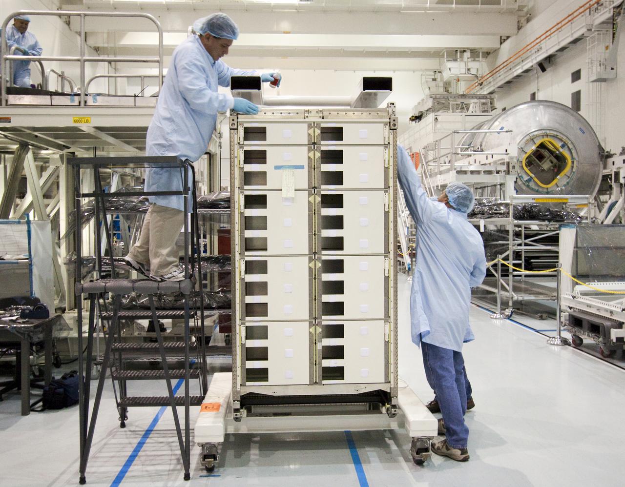 STS-133 PMP RACK INSTALLL PREPS