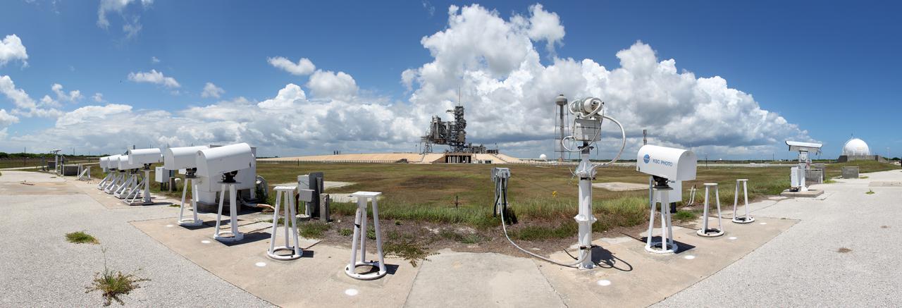 CAPE CANAVERAL, Fla. -- At NASA's Kennedy Space Center in Florida, remote cameras look toward Launch Pad 39A. The cameras capture space shuttle launches as well as lightning and wildlife in and the Launch Complex 39 area.  There also are cameras on each shuttle, their solid rocket boosters and external fuel tank.  Photo credit: NASA_Frankie Martin