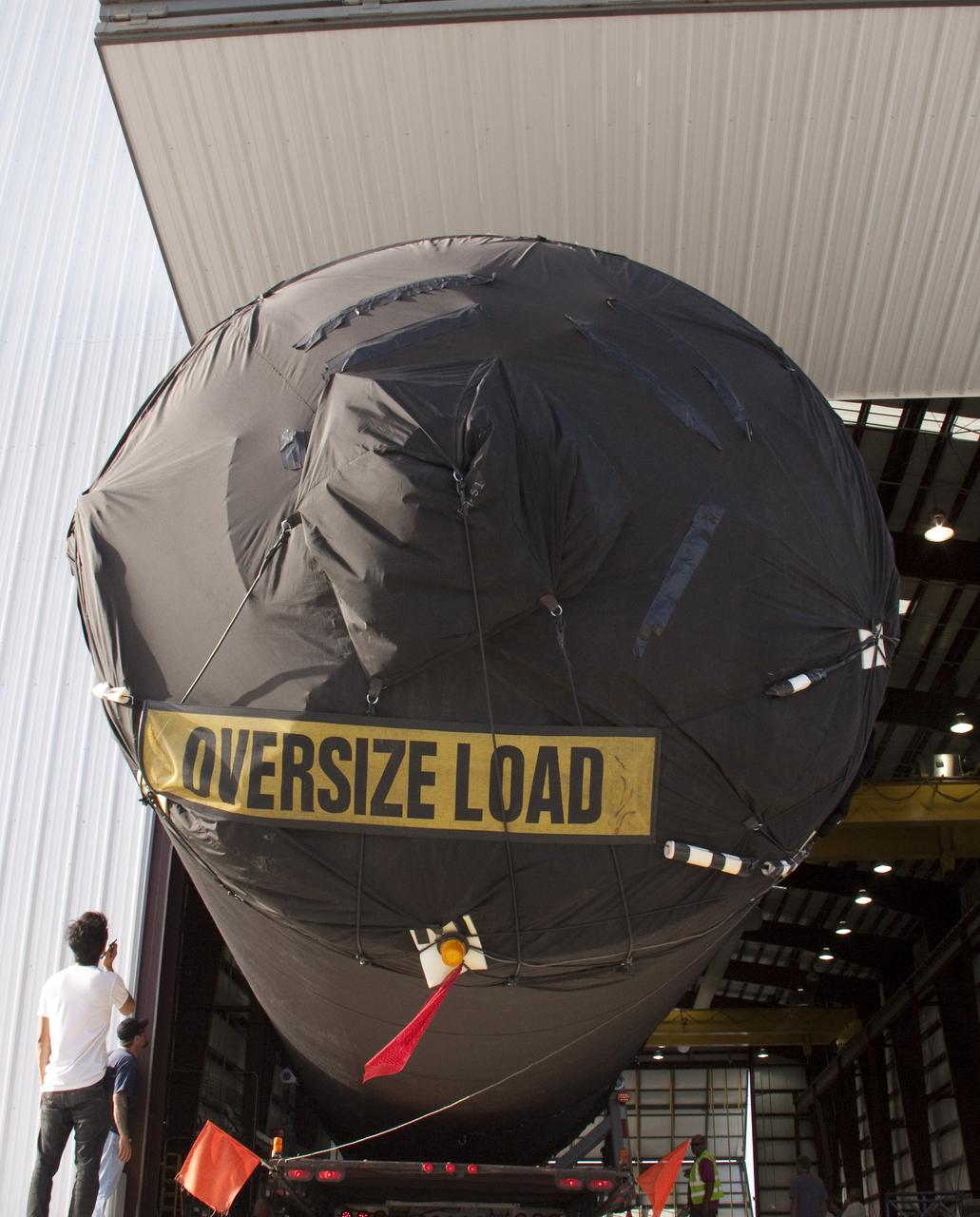 Space X 1st Stage Arrival at Complex 40