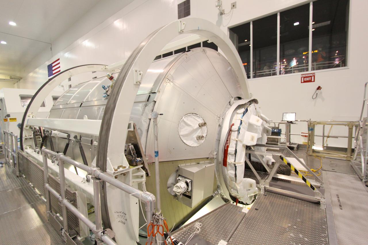 STS-133 PMM Insulation Blankets Installation