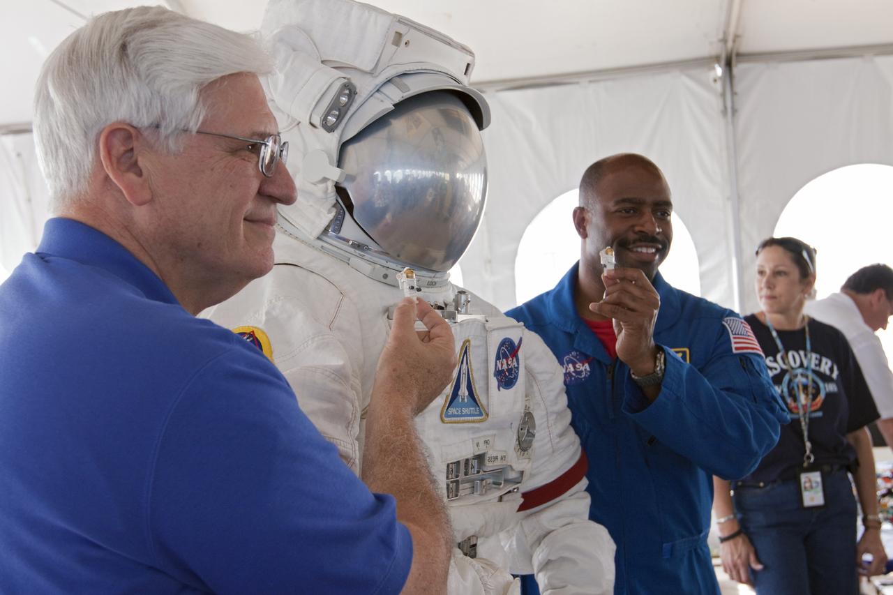 STS-133 LAUNCH L-1 LEGO EVENT FOR STUDENTS ON NASA CAUSEWAY