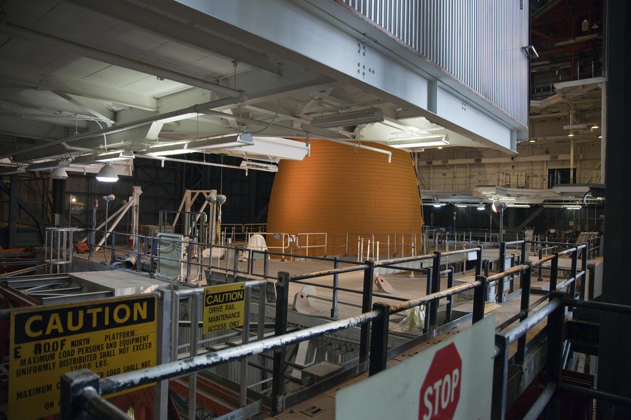 STS-133 Discovery X-ray scans ET-137 in VAB
