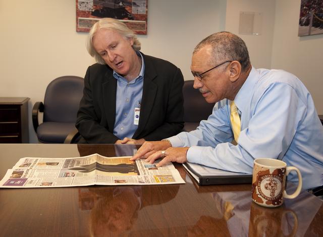 NASA image:  Charles Bolden and James Cameron Meet