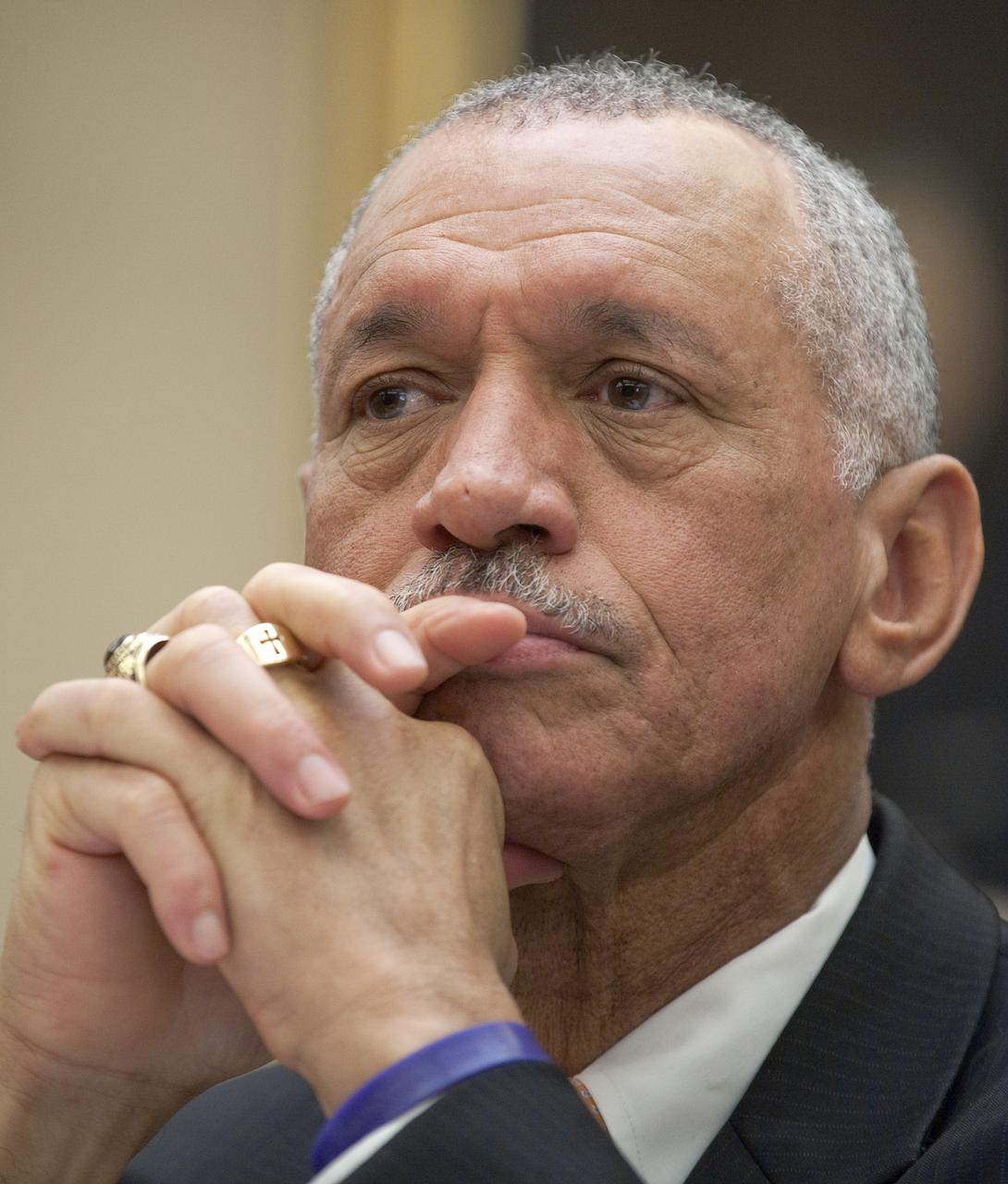 NASA Administrator Charles F. Bolden appears in front of the U.S. House of Representatives Committee on Science and Technology to discuss the President's FY 2011 budget request, Thursday, Feb. 25, 2010, on Capitol Hill in Washington. Photo Credit: (NASA/Paul E. Alers)