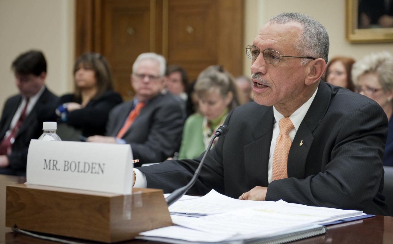 NASA Administrator Charles F. Bolden appears in front of the U.S. House of Representatives Committee on Science and Technology to discuss the President‚Äôs FY 2011 budget request, Thursday, Feb. 25, 2010, on Capitol Hill in Washington. Photo Credit: (NASA/Paul E. Alers)