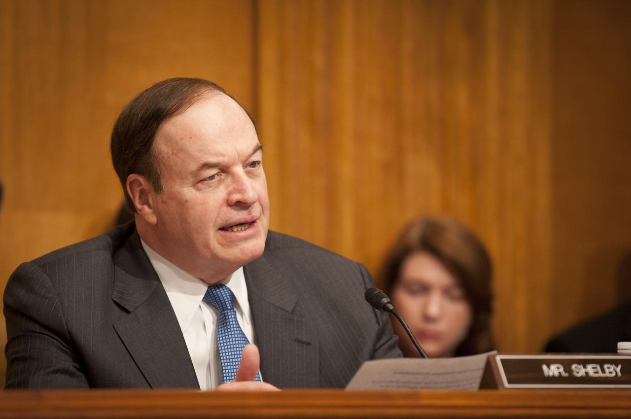 Sen. Richard Shelby, R-Ala., questions NASA Administrator Charles Bolden during a Senate Subcommittee on Commerce, Justice, Science, and Related Agencies of the Appropriations Committee hearing concerning the FY 2011 NASA Budget, Thursday, April 22, 2010 at the Dirksen Senate Office Building in Washington.  Photo Credit: (NASA/Bill Ingalls)