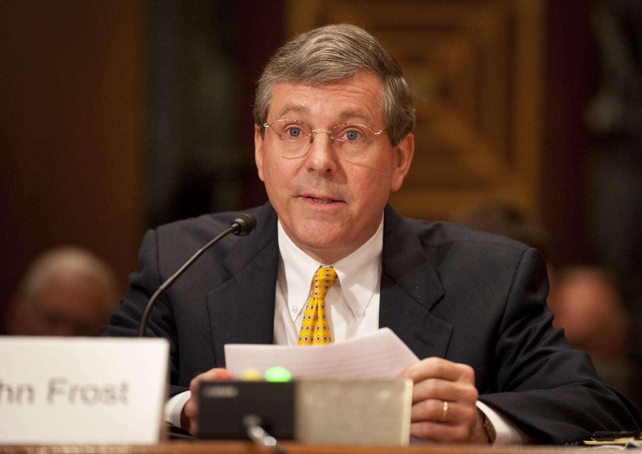 John Frost, Council Member, NASA Aerospace Safety Advisory Panel, testifies at a Senate Subcommittee on Commerce, Justice, Science, and Related Agencies of the Appropriations Committee hearing concerning the FY 2011 NASA Budget, Thursday, April 22, 2010 at the Dirksen Senate Office Building in Washington.  Photo Credit: (NASA/Bill Ingalls)