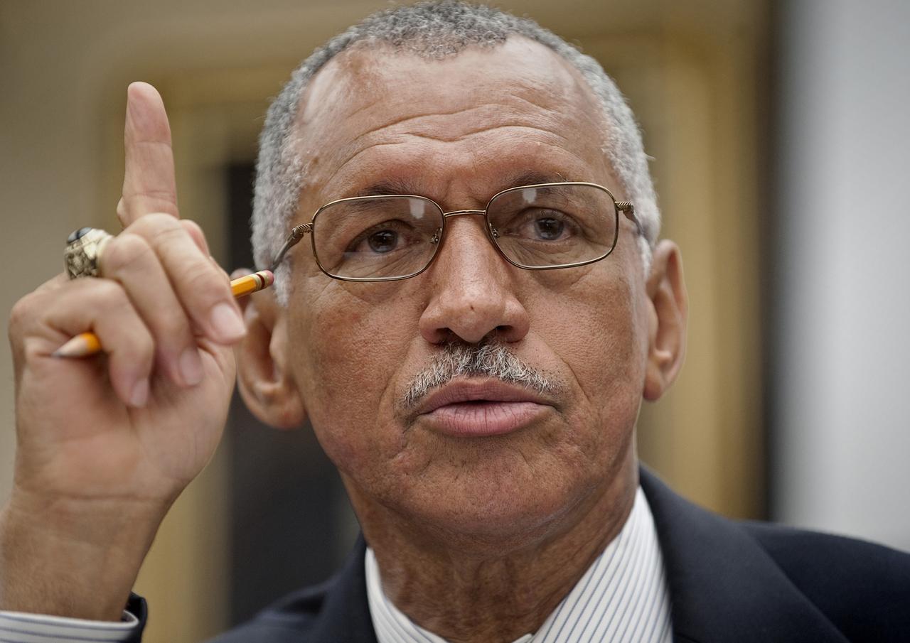 NASA Administrator Charles Bolden makes a point as he testifies during a hearing before the House Science and Technology Committee, Tuesday, May 26, 2010, at the Rayburn House office building on Capitol Hill in Washington. The hearing was to review proposed human spaceflight plan by NASA. Photo Credit: (NASA/Paul E. Alers)