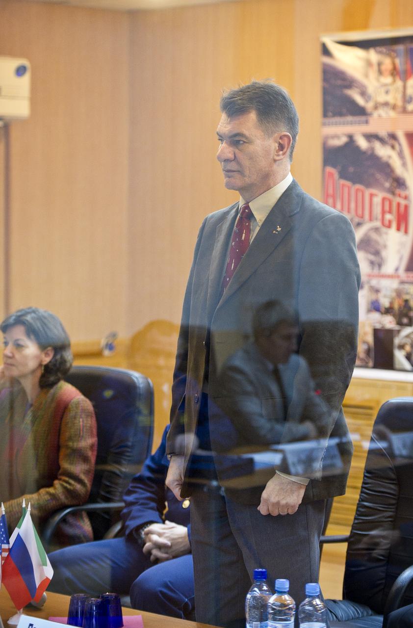 Paolo Nespoli, Italian astronaut and Expedition 26 Flight Engineer, is seen at the State Commission meeting held at the Cosmonaut Hotel in Baikonur, Kazakhstan on Tuesday, Dec. 14, 2010. Photo Credit: (NASA/Carla Cioffi)