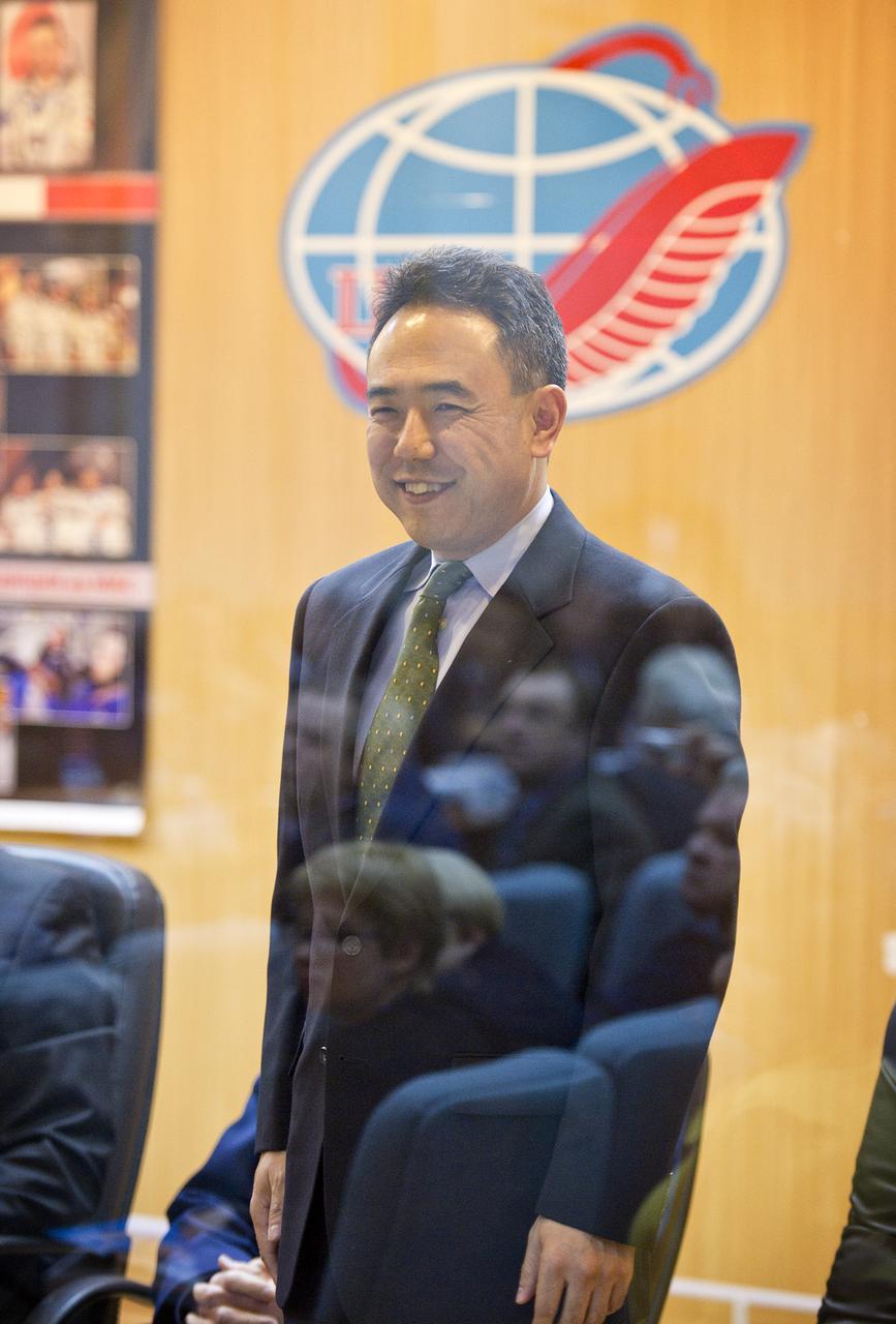 Satoshi Furukawa, Expedition 26 back up crew member, is seen at the State Commission meeting held at the Cosmonaut Hotel in Baikonur, Kazakhstan on Tuesday, Dec. 14, 2010. Photo Credit: (NASA/Carla Cioffi)