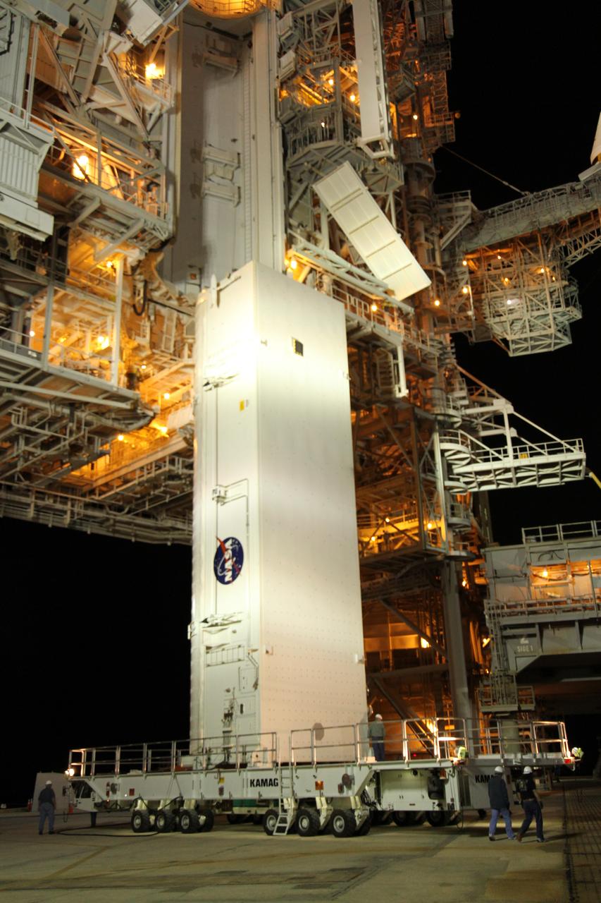 STS-134 Payload Canister Move from Press Site to Pad 39A