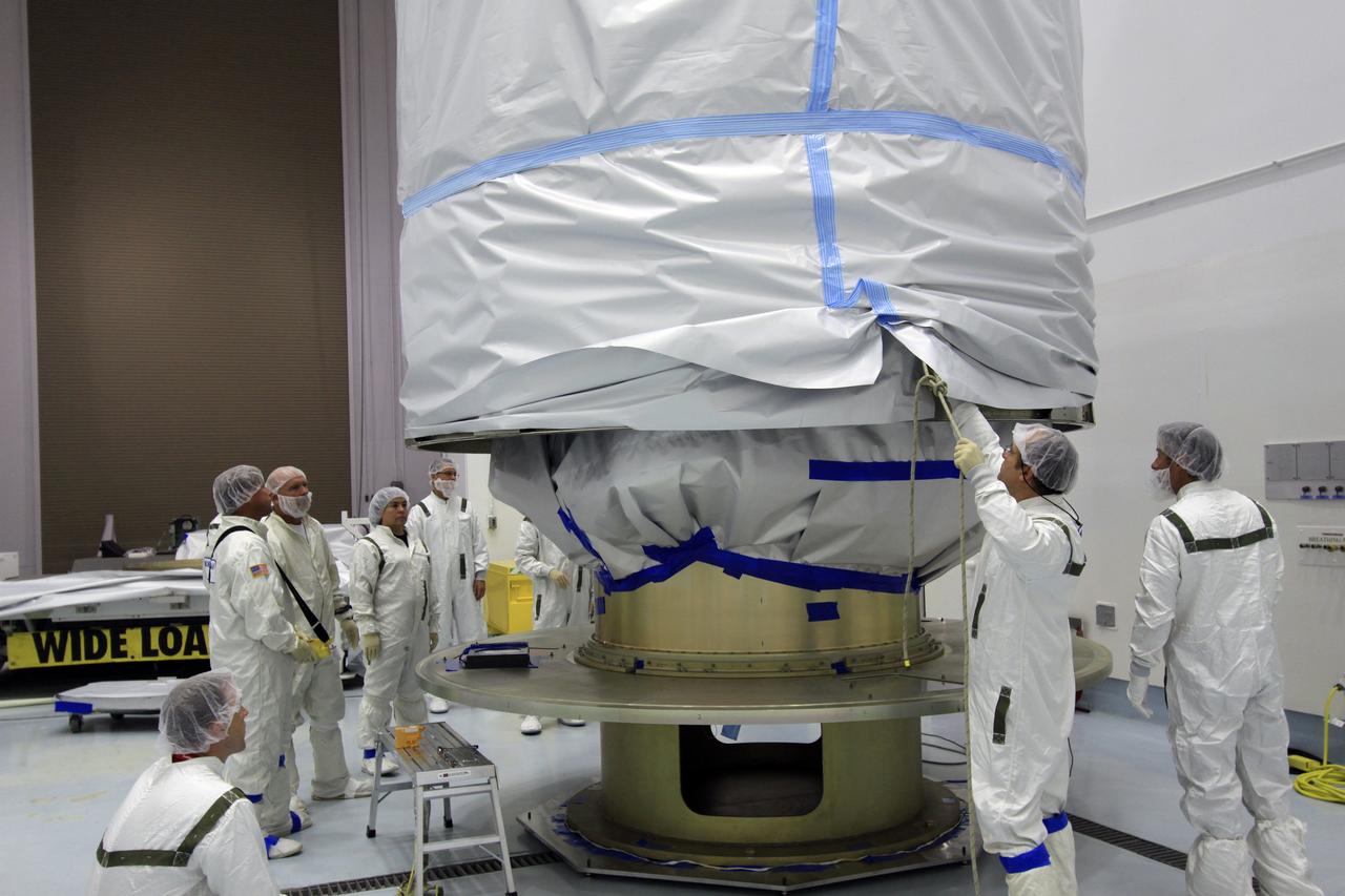 GRAIL put into Canister and Canister lifted onto Transporter