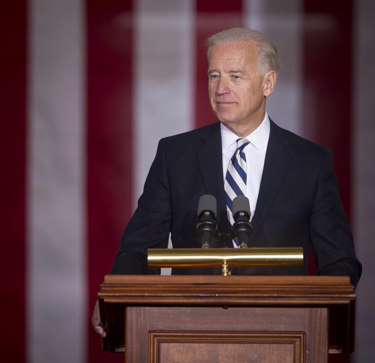 U.S. Vice President Joe Biden speaks during an event recognizing the 50th anniversary of the inauguration of John F. Kennedy as President of the United States, Thursday, Jan. 20, 2011 in the rotunda at the U.S. Capitol.  Photo Credit: (NASA/Bill Ingalls)