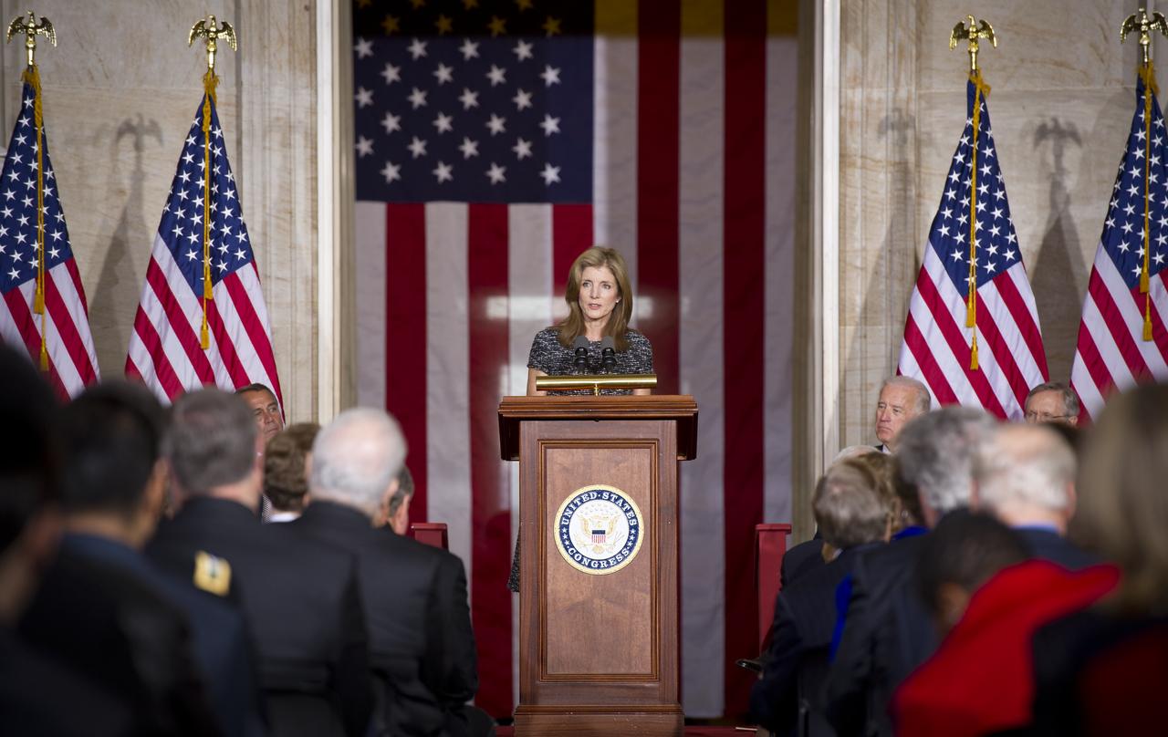 Caroline Kennedy speaks at an event recognizing the 50th anniversary of the inauguration of John F. Kennedy as President of the United States, Thursday, Jan. 20, 2011 in the rotunda at the U.S. Capitol.  Photo Credit: (NASA/Bill Ingalls)