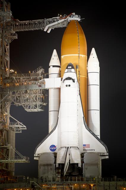Space Shuttle Discovery is Prepared for Launch