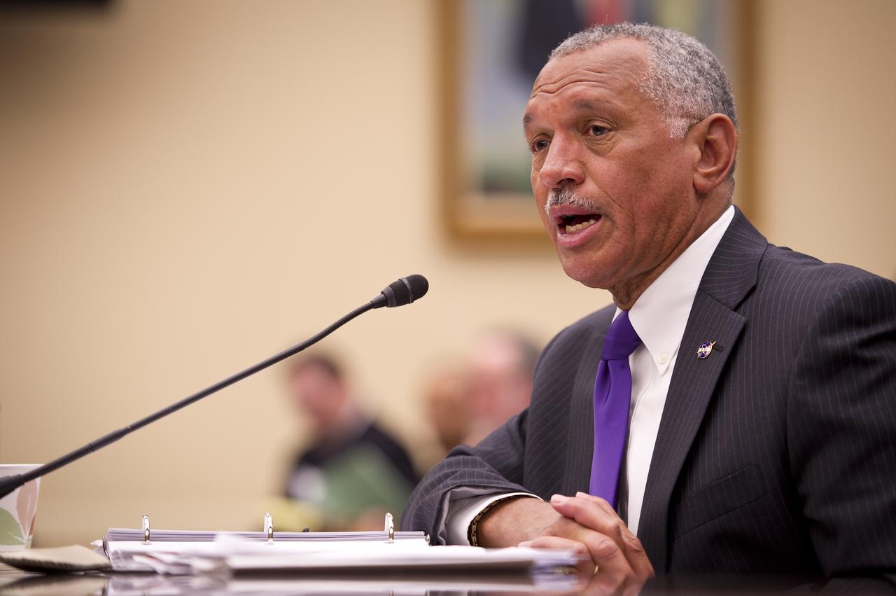 NASA Administrator Charles Bolden, testifies during a House Committee on Science, Space, and Technology budget hearing, Wednesday, March 2, 2011 in the Rayburn House Office Building on Capitol Hill in Washington.  Photo Credit: (NASA/Bill Ingalls)