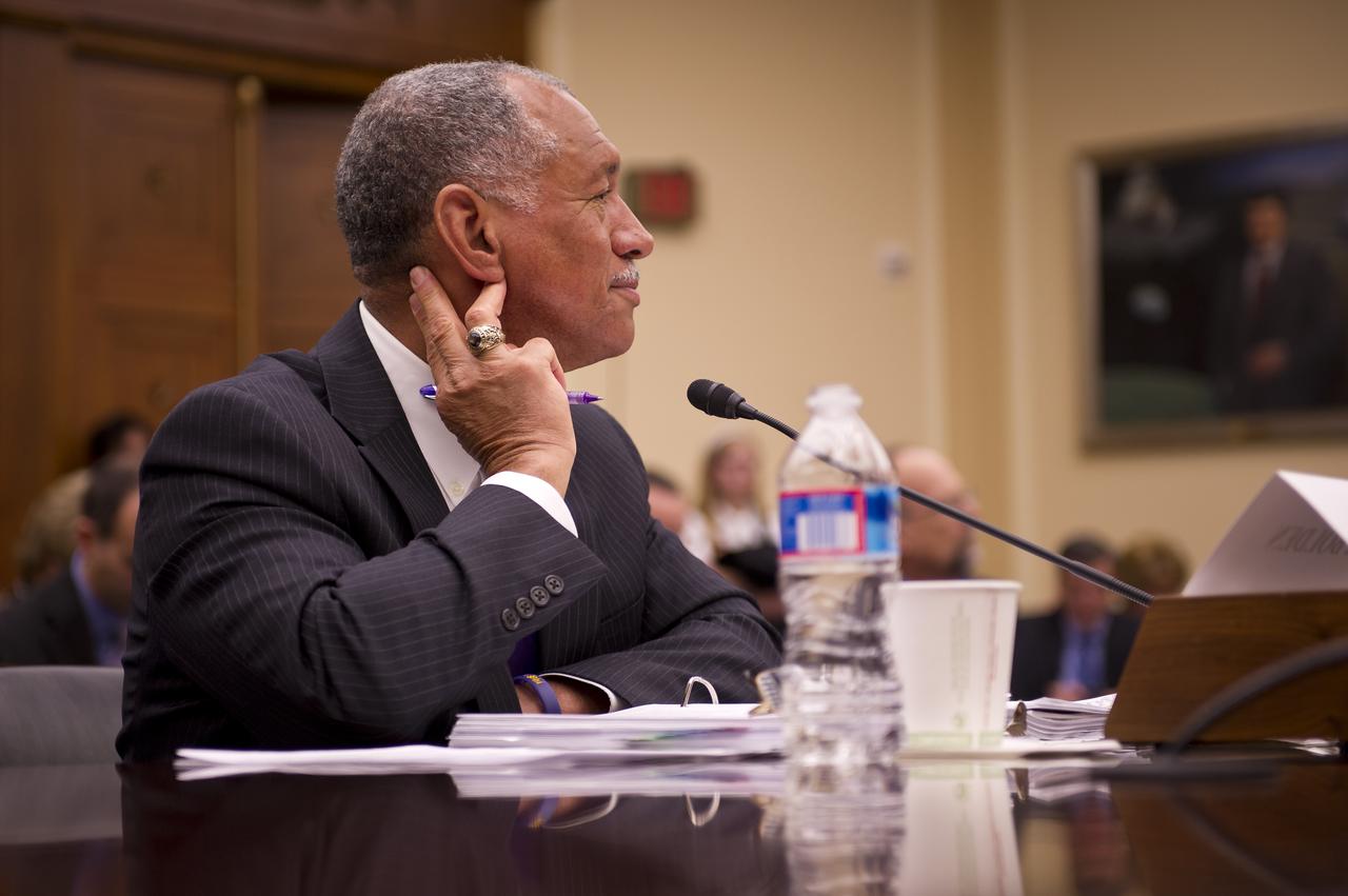 NASA Administrator Charles Bolden, testifies during a House Committee on Science, Space, and Technology budget hearing, Wednesday, March 2, 2011 in the Rayburn House Office Building on Capitol Hill in Washington.  Photo Credit: (NASA/Bill Ingalls)