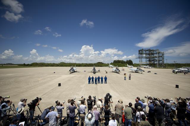 NASA image: STS-134 Crew Arrival
