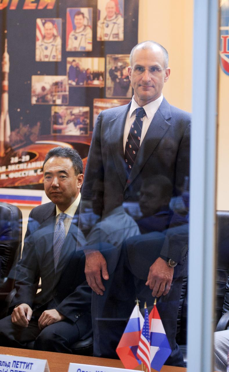 Expedition 28 NASA backup flight engineer Don Pettit stands during the State Commission meeting to approve the Soyuz launch of Expedition 28 to the International Space Station, Monday, June 6, 2011, at the Cosmonaut Hotel in Baikonur, Kazakhstan. The mission is set to launch on Tuesday, June 8, from the Baikonur Cosmodrome. Photo Credit: (NASA/Carla Cioffi)