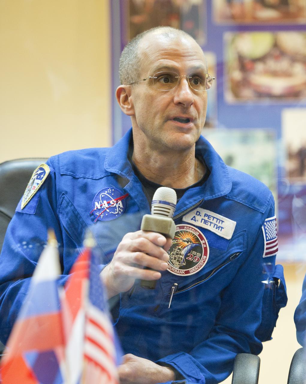 NASA backup Flight Engineer Don Pettit speaks during a press conference, Monday, June 6, 2011, at the Cosmonaut Hotel in Baikonur, Kazakhstan. The mission is set to launch on Tuesday, June 8, from the Baikonur Cosmodrome. Photo Credit: (NASA/Carla Cioffi)