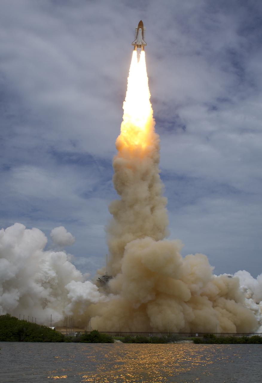 Space shuttle Atlantis is seen as it launches from pad 39A on Friday, July 8, 2011, at NASA's Kennedy Space Center in Cape Canaveral, Fla. The launch of Atlantis, STS-135, is the final flight of the shuttle program, a 12-day mission to the International Space Station. Photo Credit: (NASA/Bill Ingalls)