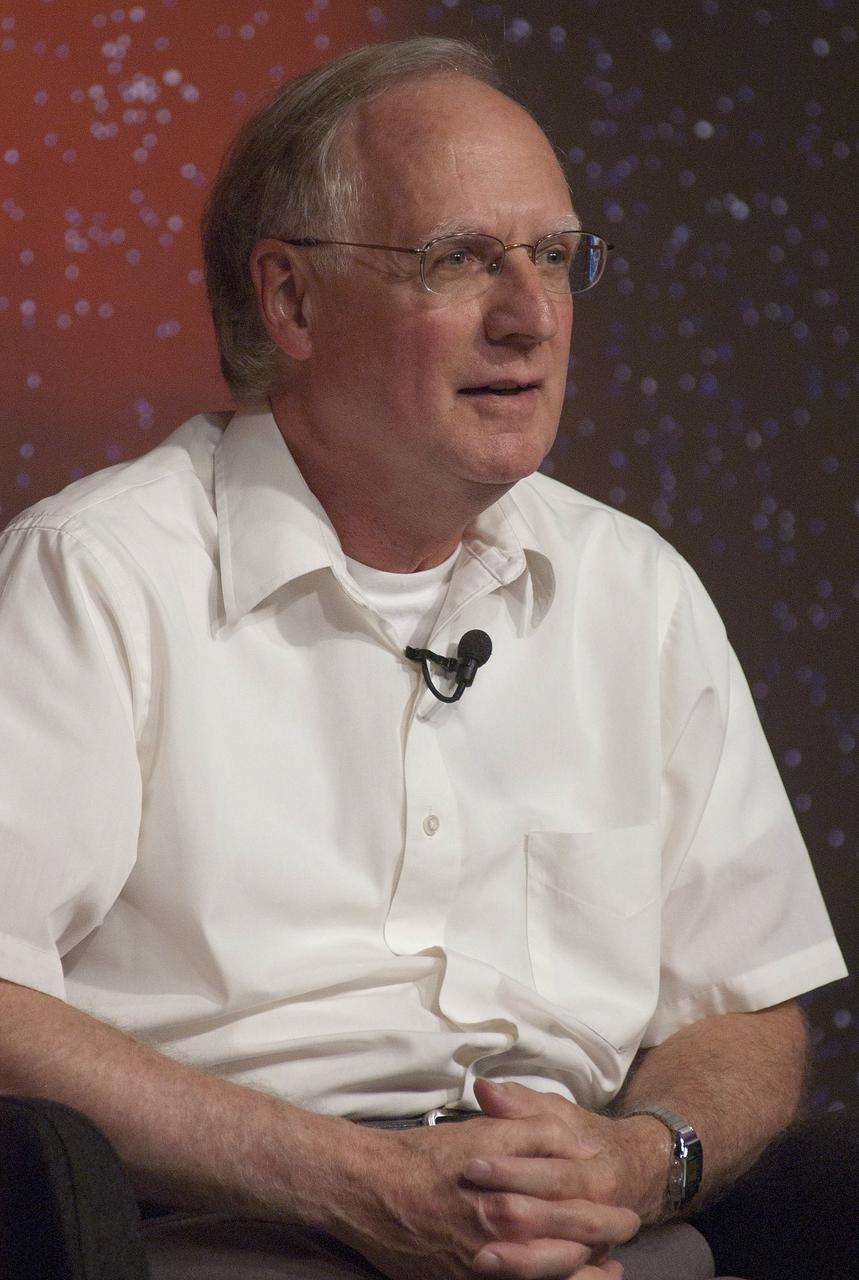 David Webb, a research physicist from the Institute for Scientific Research at Boston College speaks during a press briefing, Thursday, Aug. 18, 2011, at NASA Headquarters in Washington. The briefing was held to discuss new details about the structure of solar storms and the impact they have on Earth. The new information comes from NASA's Solar Terrestrial Relations Observatory, or STEREO, spacecraft and other NASA probes. Photo Credit: (NASA/GSFC/Rebecca Roth)