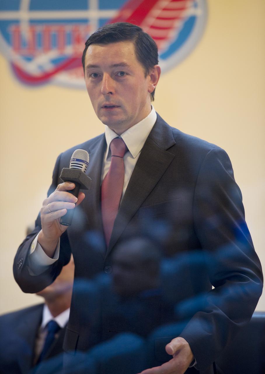 Expedition 29 backup crew member Sergei Revin speaks during the State Commission meeting to approve the Soyuz launch of Expedition 29 to the International Space Station, Saturday, Nov. 12, 2011 at the Cosmonaut Hotel in Baikonur, Kazakhstan.  The mission is set to launch November 14 from the Baikonur Cosmodrome.  Photo Credit: (NASA/Carla Cioffi)