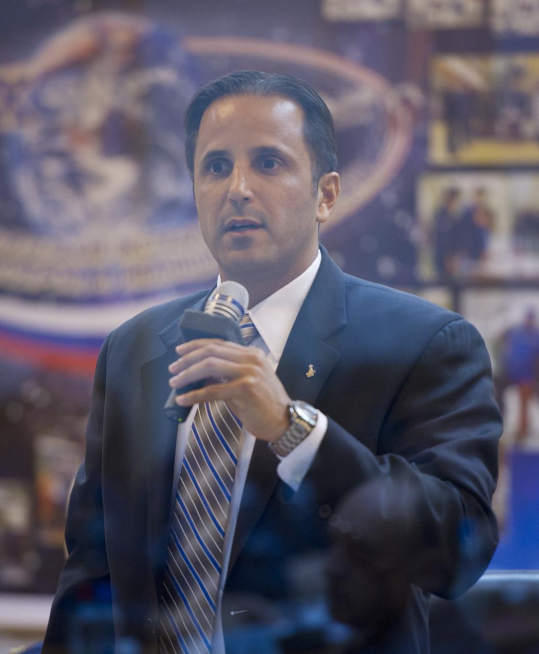 NASA Expedition 29 backup crew member Joseph Acaba speaks during the State Commission meeting to approve the Soyuz launch of Expedition 29 to the International Space Station, Saturday, Nov. 12, 2011 at the Cosmonaut Hotel in Baikonur, Kazakhstan.  The mission is set to launch November 14 from the Baikonur Cosmodrome.  Photo Credit: (NASA/Carla Cioffi)