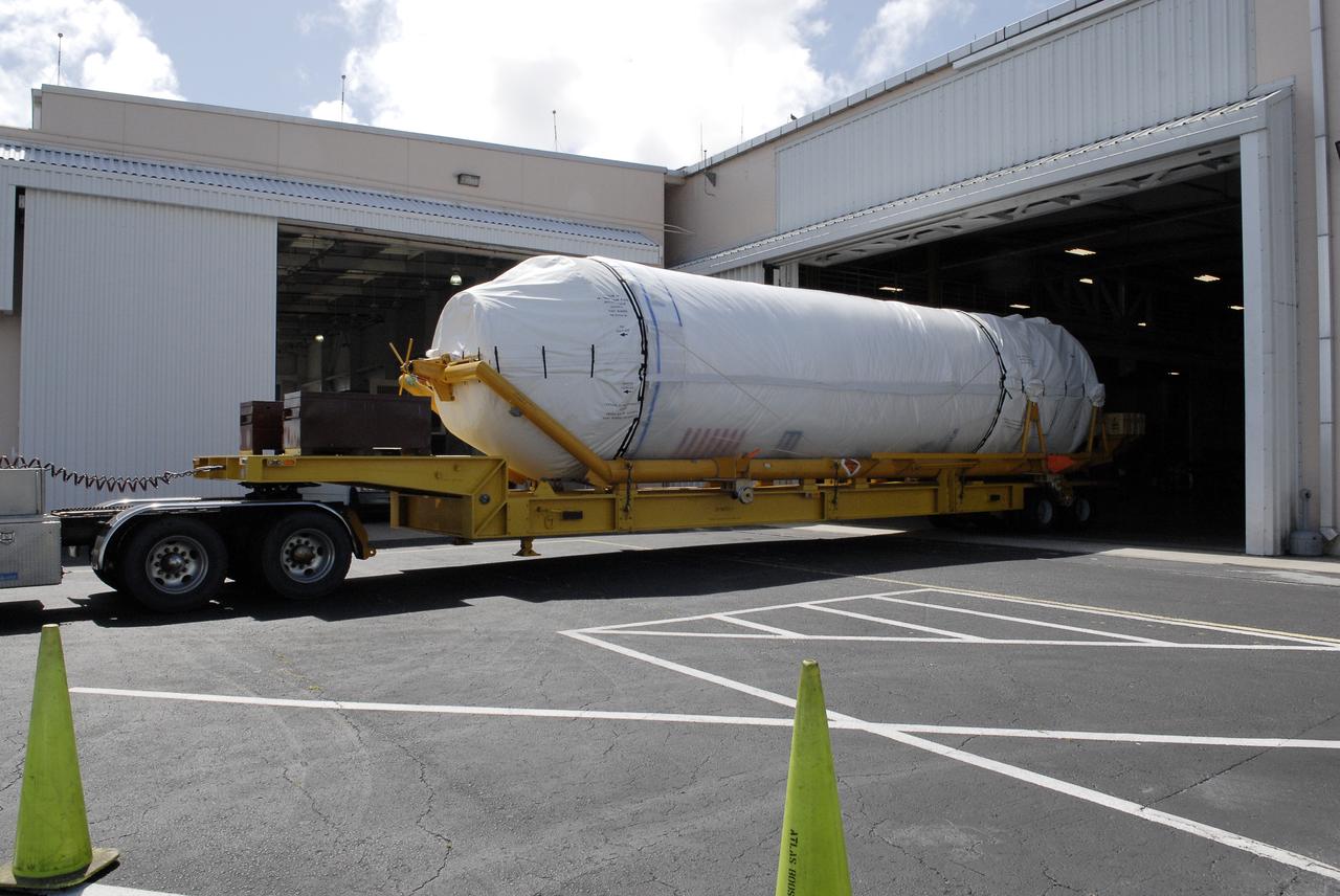 RBSP Centaur Stage is Unloaded at Port & Moved to ASOC 