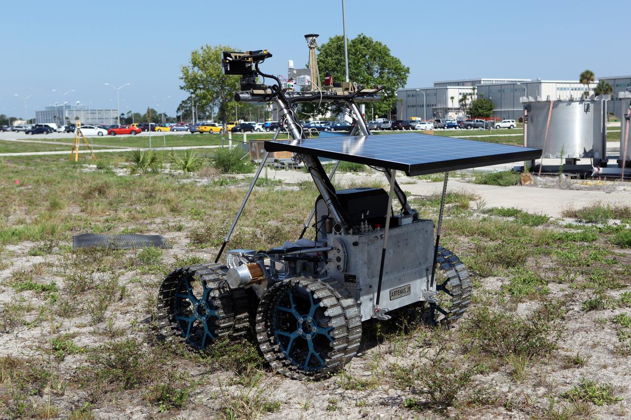 RESOLVE, Rover being monitored while  practicing in the dirt