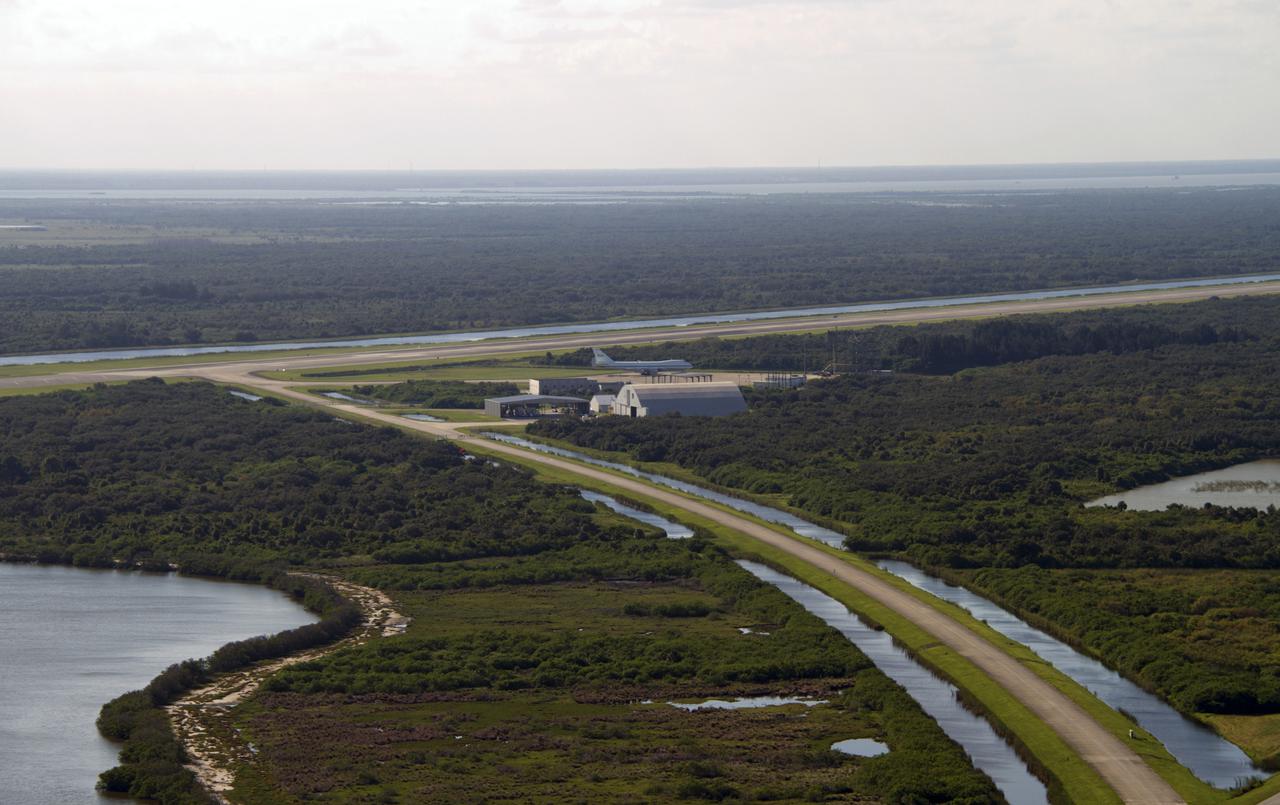 CAPE CANAVERAL, Fla. – The Shuttle Carrier Aircraft, or SCA, rolls onto the ramp area of NASA Kennedy Space Center’s Shuttle Landing Facility in Florida. The SCA touched down at 5:05 p.m. EDT to prepare for shuttle Endeavour’s ferry flight to the Los Angeles International Airport on Sept. 17. Photo credit: NASA_ Chris Chamberland