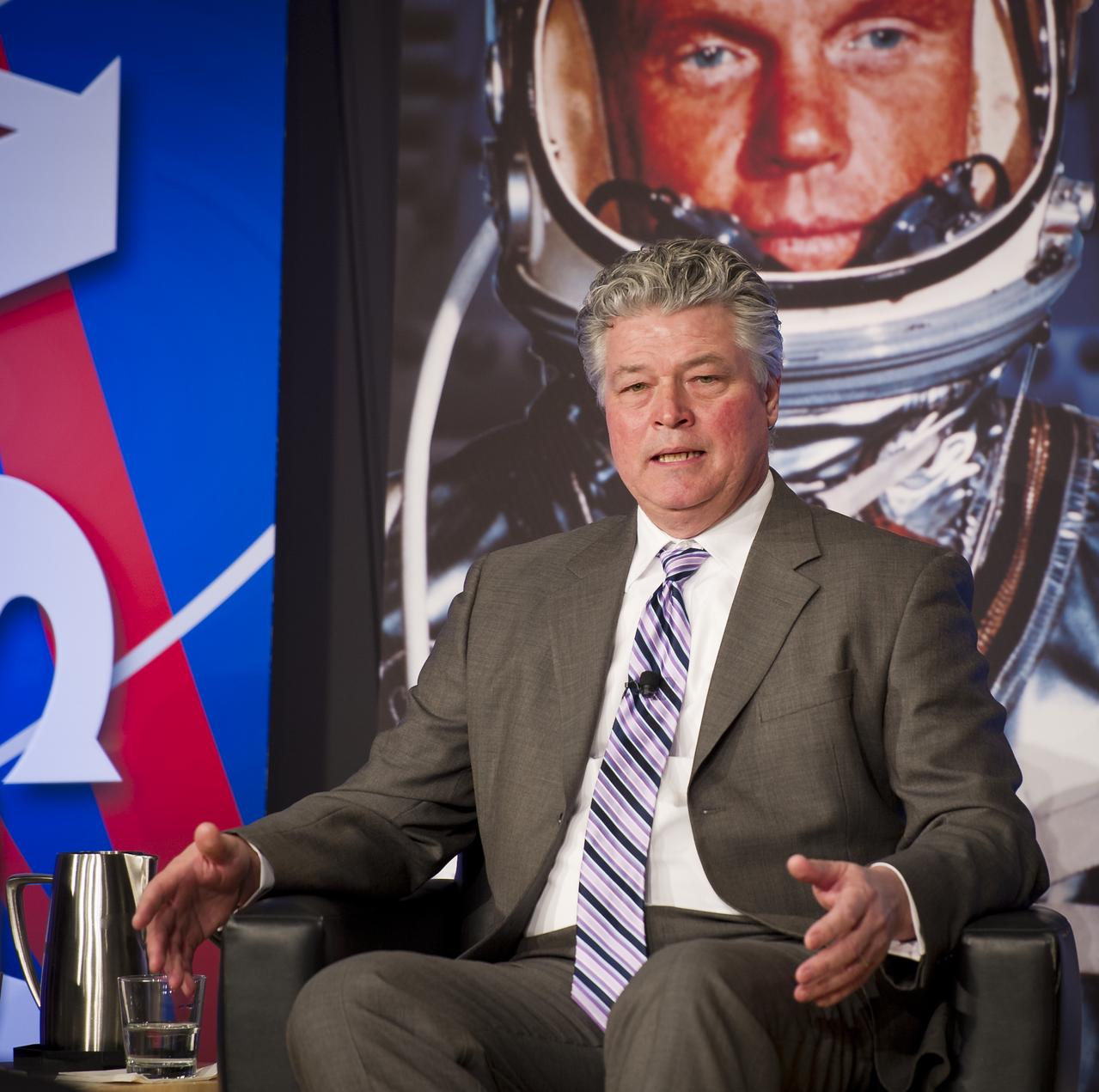 Fayette Collier, Aeronautics Research Mission Directorate, NASA Headquarters talks during the NASA Future Forum panel titled "Transferring and Commercializing Technology to Benefit Our Lives and Our Economy" at The Ohio State University on Tuesday, Feb. 21, 2012 in Columbus, Ohio. The NASA Future Forum features panel discussions on the importance of education to our nation's future in space, the benefit of commercialized space technology to our economy and lives here on Earth, and the shifting roles for the public, commercial and international communities in space. Photo Credit: (NASA/Bill Ingalls)