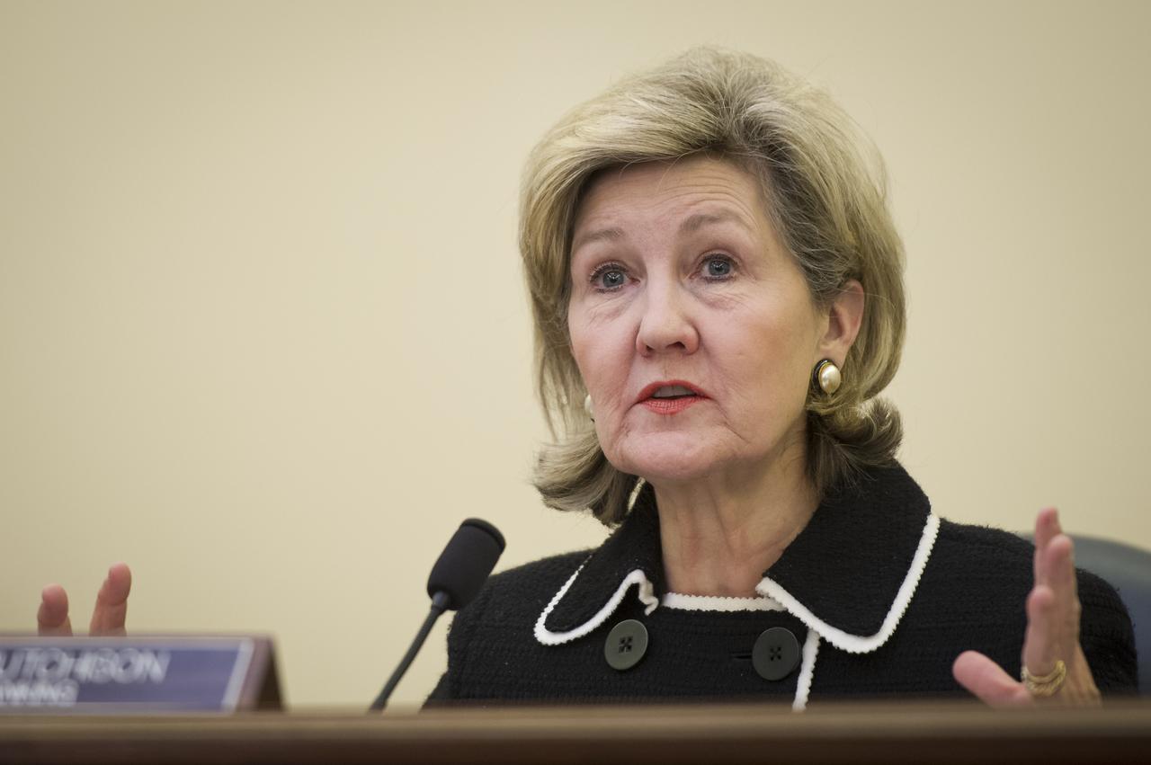 U.S. Senator Kay Bailey Hutchinson, R-Texas, questions NASA Administrator Charles Bolden during a U.S. Senate Committee on Commerce, Science, and Transportation hearing on Wednesday, March 7, 2012 in Washington.  Photo Credit: (NASA/Bill Ingalls)