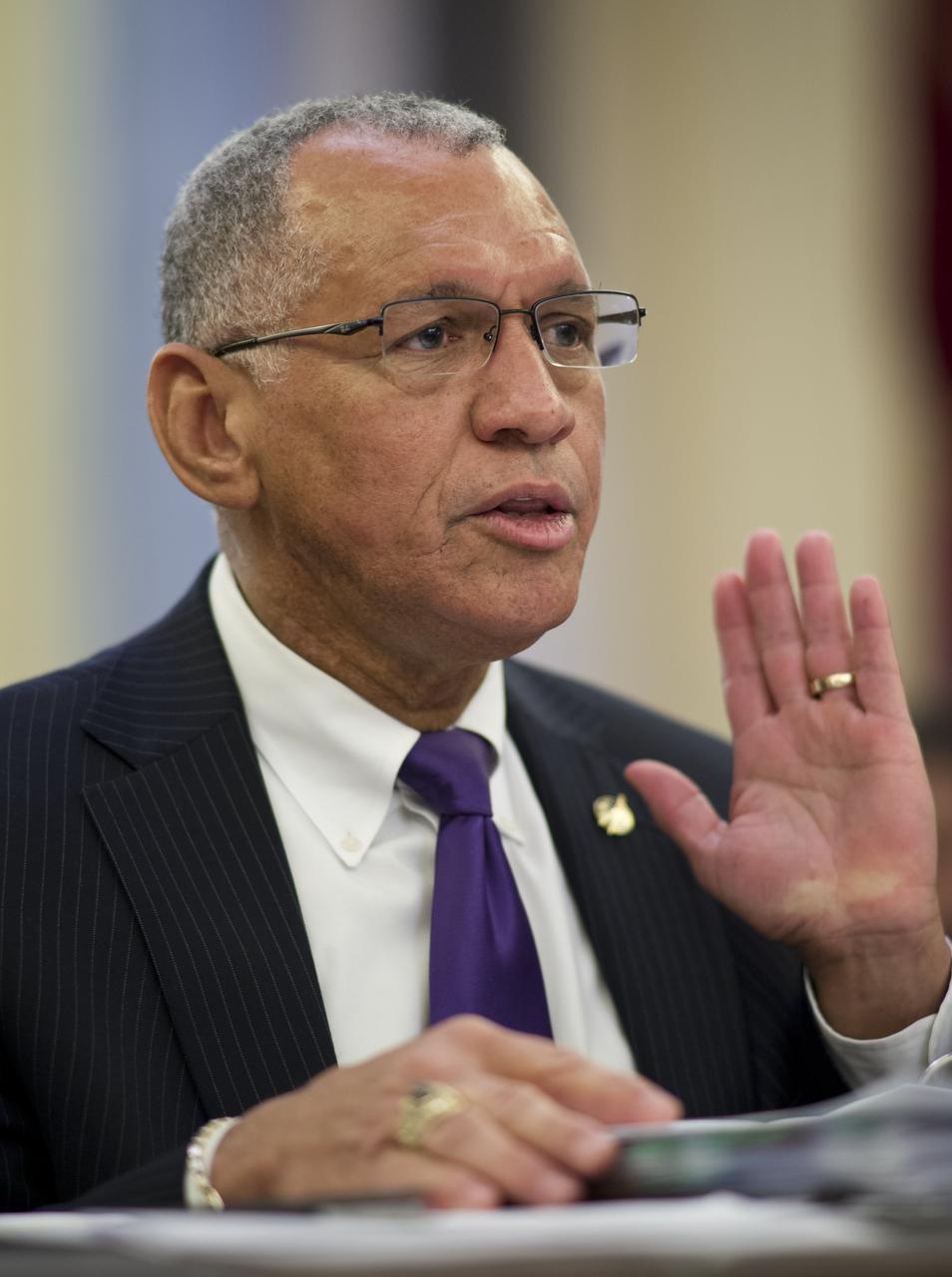 NASA Administrator Charles Bolden testifies during a U.S. Senate Committee on Commerce, Science, and Transportation hearing on Wednesday, March 7, 2012 in Washington. Photo Credit: (NASA/Bill Ingalls)