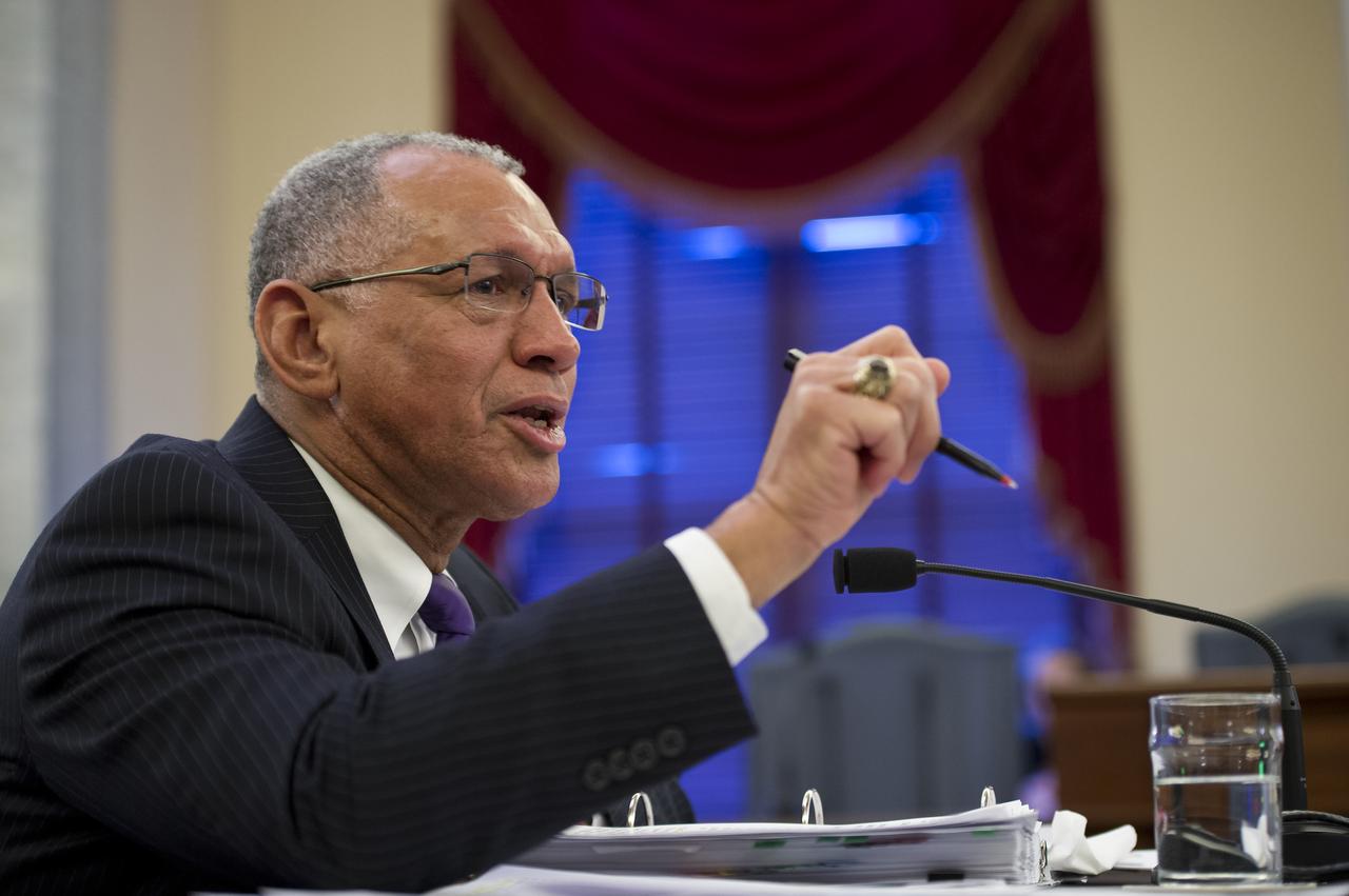 NASA Administrator Charles Bolden testifies during a U.S. Senate Committee on Commerce, Science, and Transportation hearing on Wednesday, March 7, 2012 in Washington. Photo Credit: (NASA/Bill Ingalls)