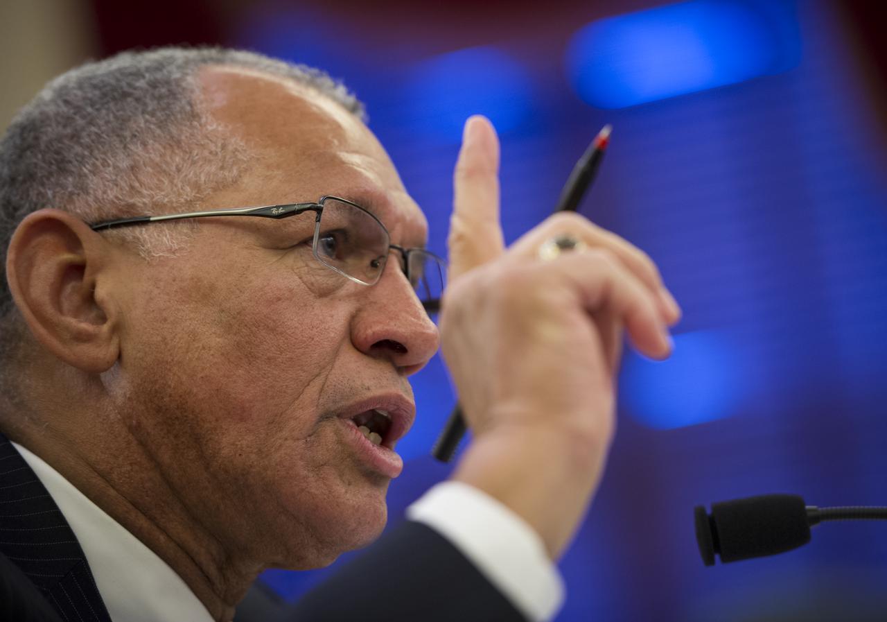 NASA Administrator Charles Bolden testifies during a U.S. Senate Committee on Commerce, Science, and Transportation hearing on Wednesday, March 7, 2012 in Washington. Photo Credit: (NASA/Bill Ingalls)