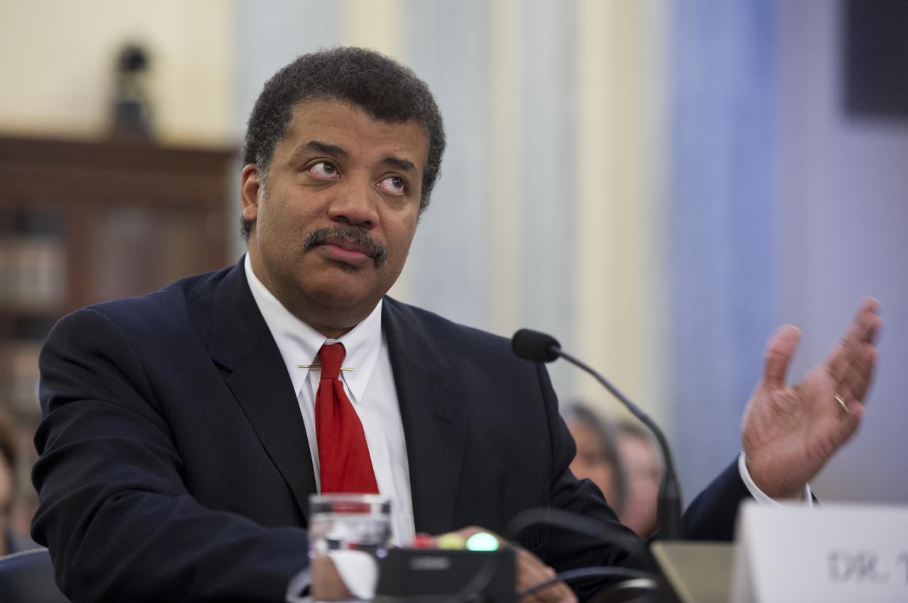 Astrophysicist, American Museum of Natural History and Director, Hayden Planetarium Dr. Neil deGrasse Tyson testifies during a U.S. Senate Committee on Commerce, Science, and Transportation hearing on Wednesday, March 7, 2012 in Washington.  NASA Administrator Charles Bolden testified at the same hearing prior to Tyson.  Photo Credit: (NASA/Bill Ingalls)