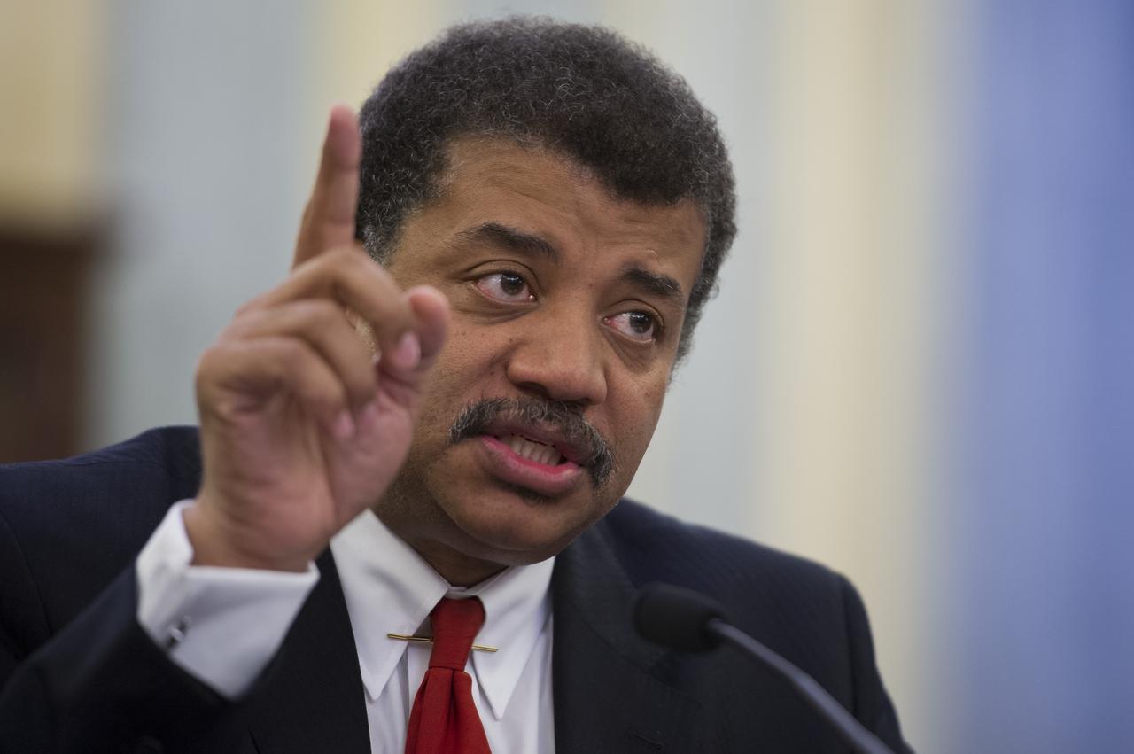 Astrophysicist, American Museum of Natural History and Director, Hayden Planetarium Dr. Neil deGrasse Tyson testifies during a U.S. Senate Committee on Commerce, Science, and Transportation hearing on Wednesday, March 7, 2012 in Washington.  NASA Administrator Charles Bolden testified at the same hearing prior to Tyson.  Photo Credit: (NASA/Bill Ingalls)