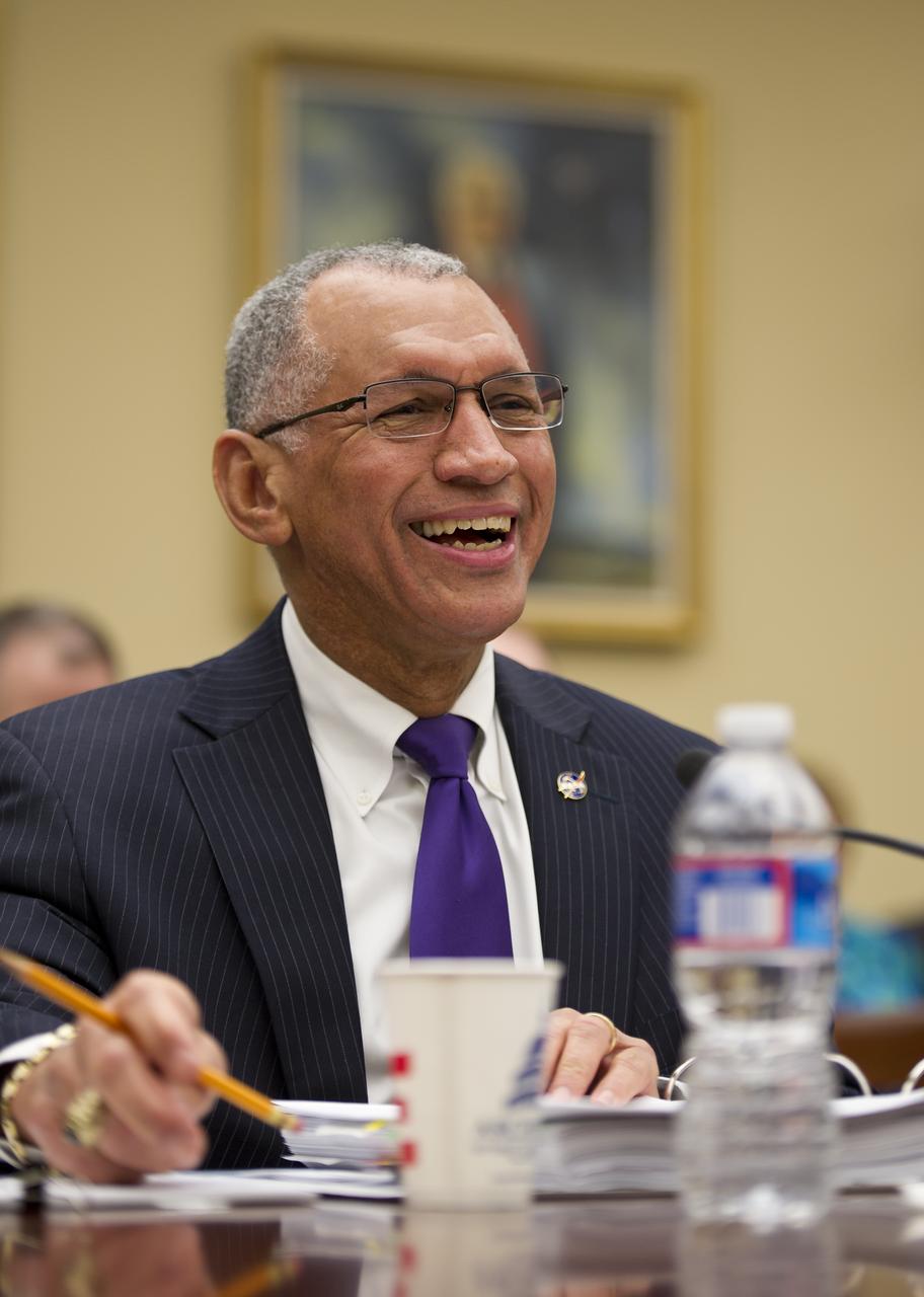 NASA Administrator Charles Bolden testifies during a U.S. House Science, Space and Technology Committee hearing on Wednesday, March 7, 2012 in Washington.  Photo Credit: (NASA/Bill Ingalls)