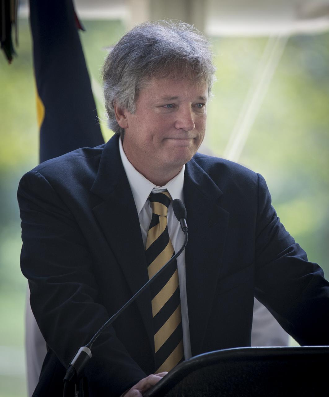 Eric "Rick" Armstrong, son of Neil Armstrong, speaks during a memorial service celebrating the life of his father, Friday, Aug. 31, 2012, at the Camargo Club in Cincinnati. Neil Armstrong, the first man to walk on the moon during the 1969 Apollo 11 mission, died Saturday, Aug. 25. He was 82. Photo Credit: (NASA/Bill Ingalls)