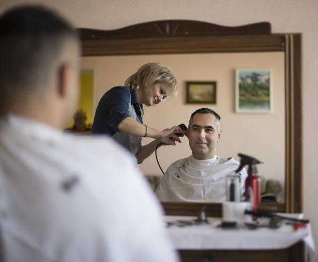 Expedition 33 Crew Hair Cut