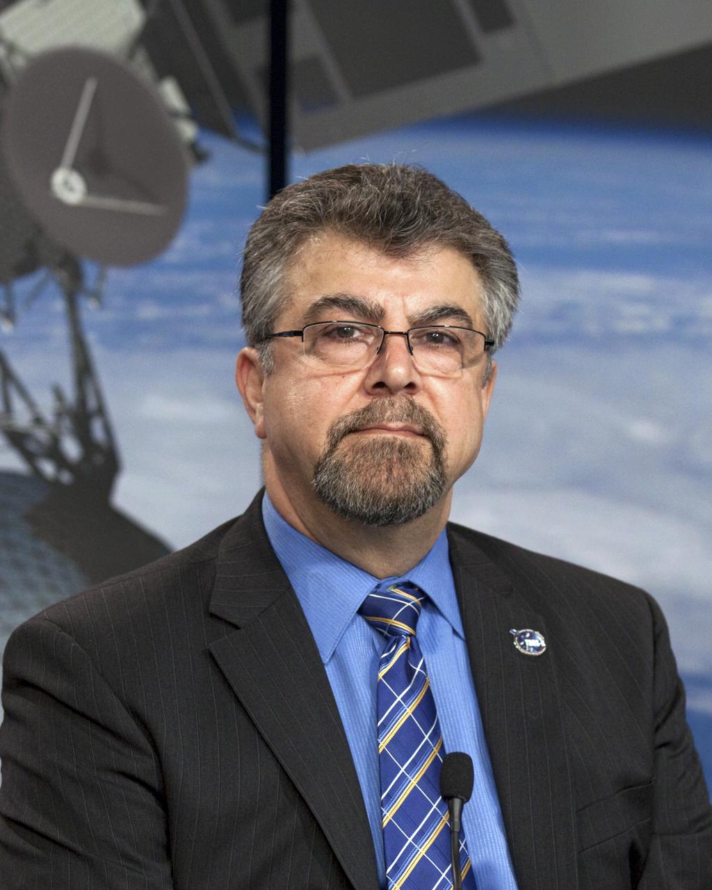 CAPE CANAVERAL, Fla. At a news conference, NASA and United Launch Alliance officials discussed preparations for the planned launch of NASA's Tracking and Data Relay Satellite, TDRS-K, atop an Atlas V rocket. Among those participating in the briefing is Badri Younes, deputy associate administrator, Space Communications and Navigation SCaN, NASA Human Exploration and Operations Mission Directorate in Washington. Liftoff for the TDRS-K is planned for Jan. 30, 2013. The TDRS-K spacecraft is part of the next-generation series in the Tracking and Data Relay Satellite System, a constellation of space-based communication satellites providing tracking, telemetry, command and high-bandwidth data return services. For more information, visit http:__www.nasa.gov_mission_pages_tdrs_index.html Photo credit: NASA_Kim Shiflett