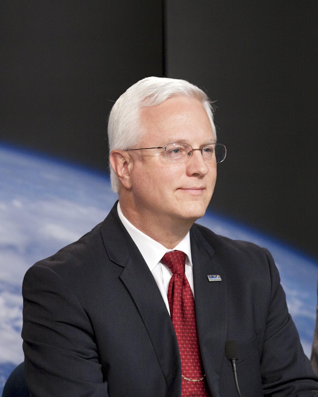 CAPE CANAVERAL, Fla. –- At a news conference, NASA and United Launch Alliance officials discussed preparations for the planned launch of NASA's Tracking and Data Relay Satellite, TDRS-K, atop an Atlas V rocket. Among those participating in the briefing is Vernon Thorp, program manager, NASA Missions for United Launch Alliance in Denver, Colo.   Liftoff for the TDRS-K is planned for Jan. 30, 2013. The TDRS-K spacecraft is part of the next-generation series in the Tracking and Data Relay Satellite System, a constellation of space-based communication satellites providing tracking, telemetry, command and high-bandwidth data return services. For more information, visit http:__www.nasa.gov_mission_pages_tdrs_index.html Photo credit: NASA_Kim Shiflett