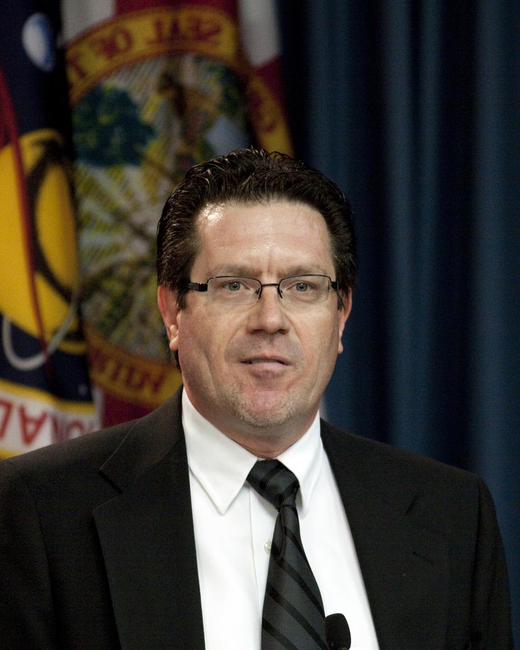 CAPE CANAVERAL, Fla. –- At a news conference, NASA and United Launch Alliance officials discussed preparations for the planned launch of NASA's Tracking and Data Relay Satellite, TDRS-K, atop an Atlas V rocket. Among those participating in the briefing is Joel Tumbiolo, launch weather officer, 45th Weather Squadron at Cape Canaveral Air Force Station, Fla. Liftoff for the TDRS-K is planned for Jan. 30, 2013. The TDRS-K spacecraft is part of the next-generation series in the Tracking and Data Relay Satellite System, a constellation of space-based communication satellites providing tracking, telemetry, command and high-bandwidth data return services. For more information, visit http:__www.nasa.gov_mission_pages_tdrs_index.html Photo credit: NASA_Kim Shiflett